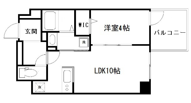 大阪市中央区内久宝寺町２丁目の賃貸マンションの間取り