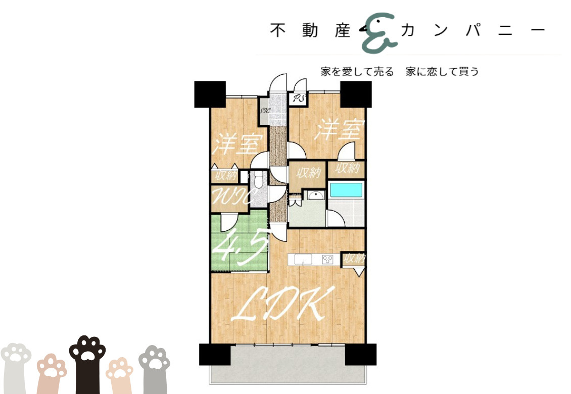 クレアホームズ松山千舟町の間取り
