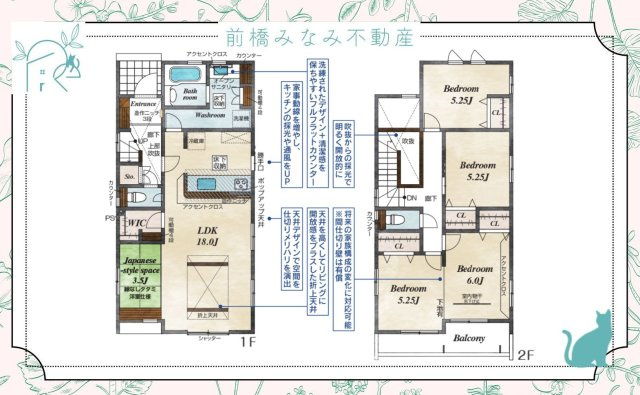 【新築】太田市尾島町　２号棟(全２棟)　ブルーミングガーデン　新築建売分譲の間取り
