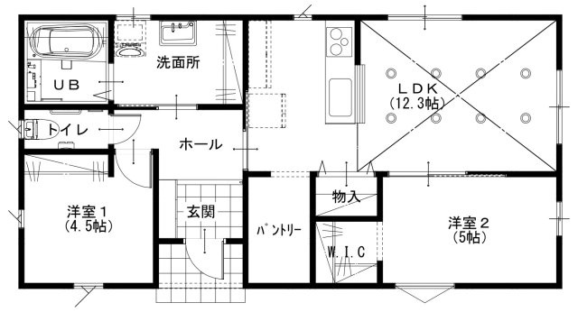 米子市新開6丁目　新築戸建の間取り