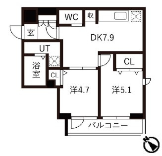  スカイコートパレス蒲田Ⅱの間取り