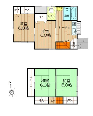 葛梅貸家の間取り|間取図