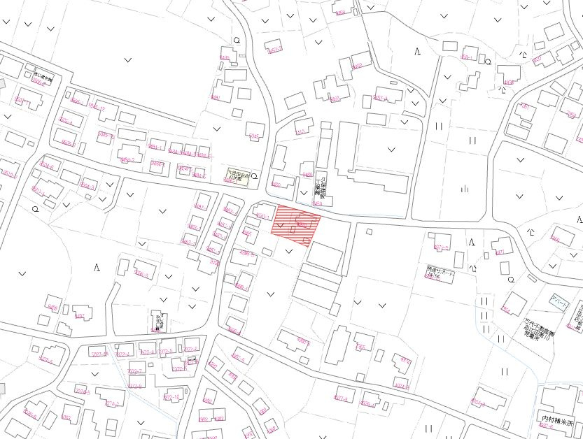 都城市志比田町の売地の土地図