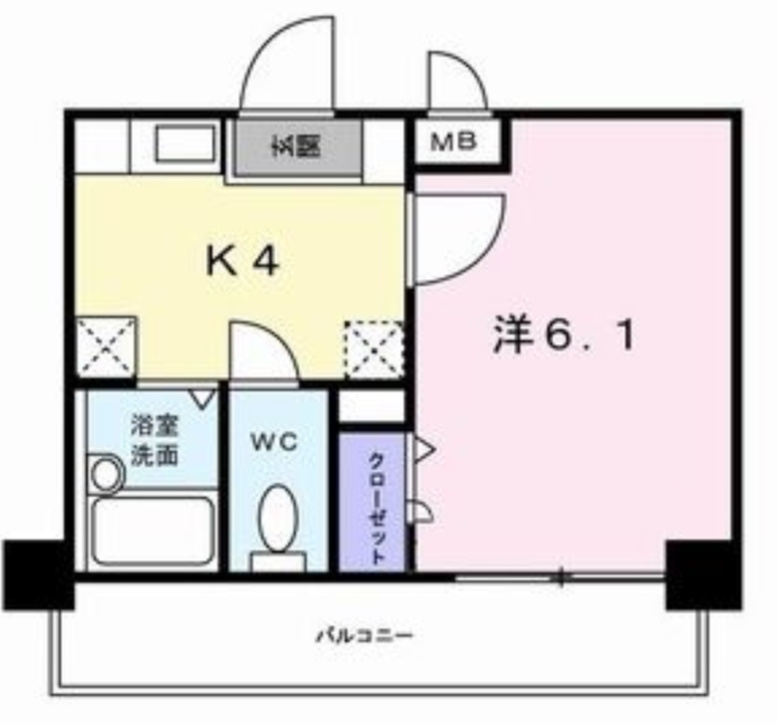 クレール須崎の間取り|使いやすい間取りです。