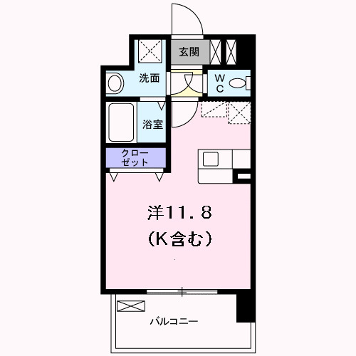 スカイパレス空港東の間取り|使いやすい間取りです。