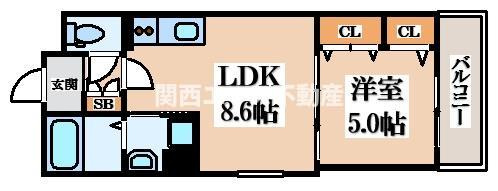 【間取り】 | セレニティ小若江B棟