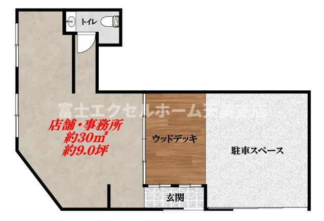 寺内町貸店舗事務所の間取り