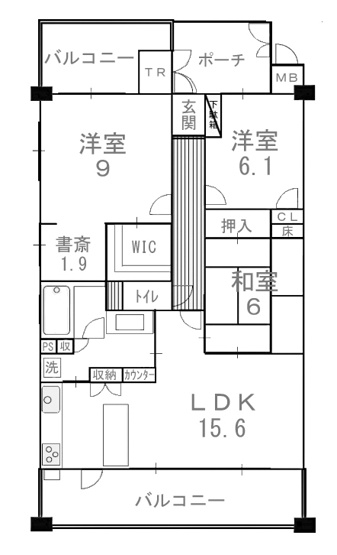 【間取り】 | ディアステージ四条葛野大路 | 専有面積83.58㎡