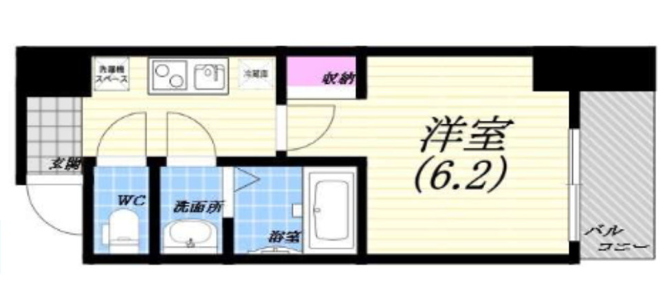 グランエクラ今宮戎の間取り