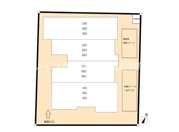 ミリアビタ習志野駅前の区画図