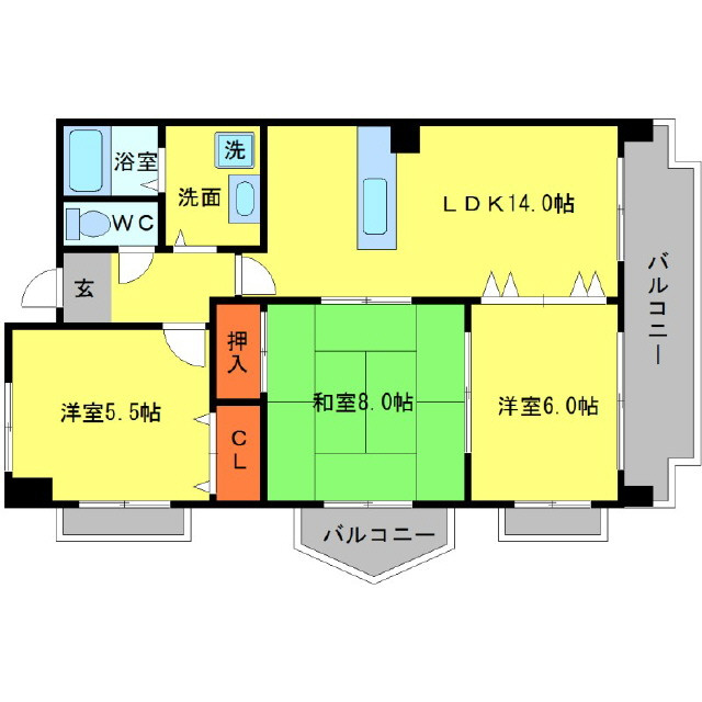 ラヴィスタ東豊中の間取り
