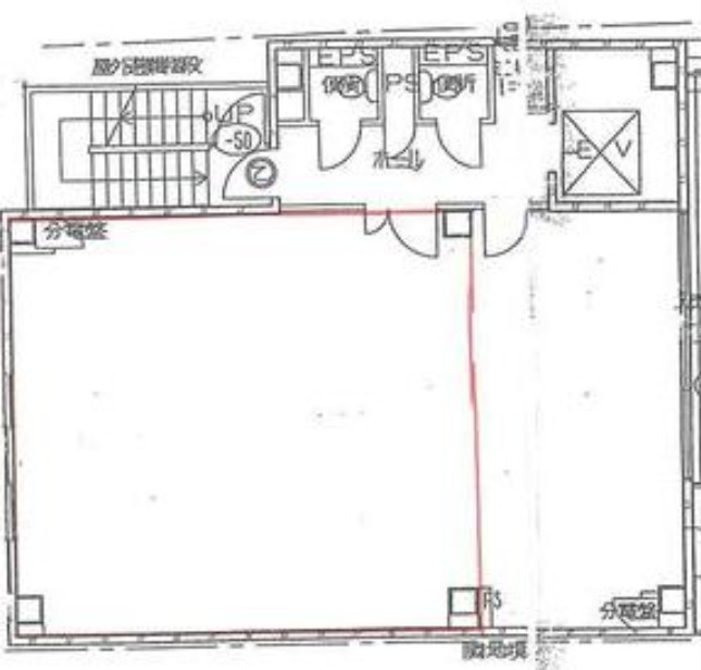 大阪市中央区松屋町の店舗事務所の間取り