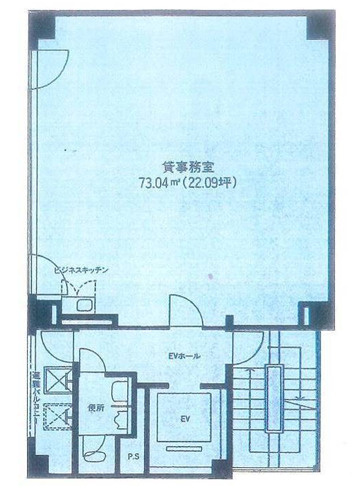 大阪市中央区南本町２丁目の事務所の間取り