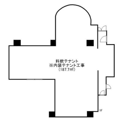 大阪市中央区法円坂１丁目の店舗事務所の間取り