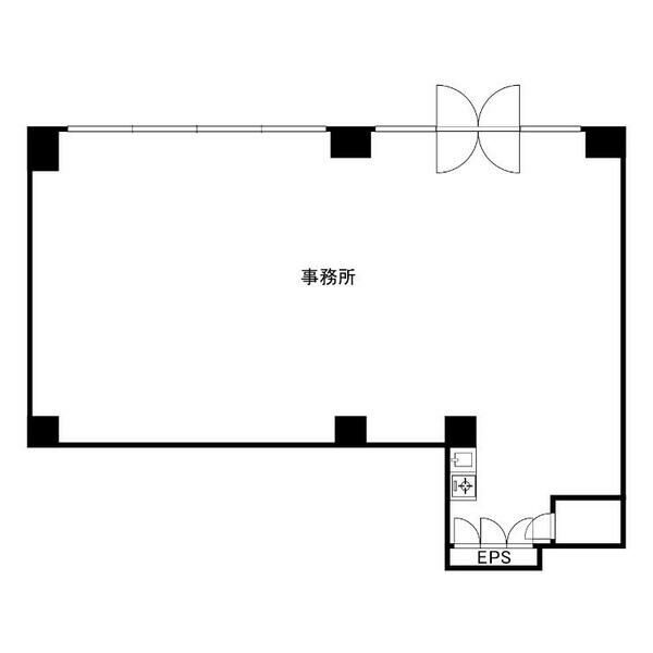 大阪市中央区南船場２丁目の事務所の間取り