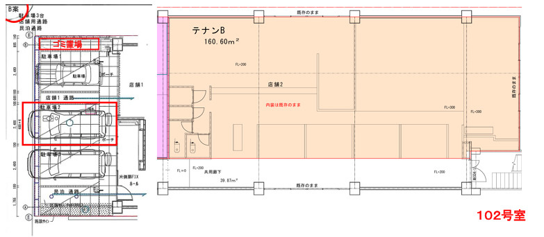 大阪市中央区南船場１丁目の店舗事務所の間取り