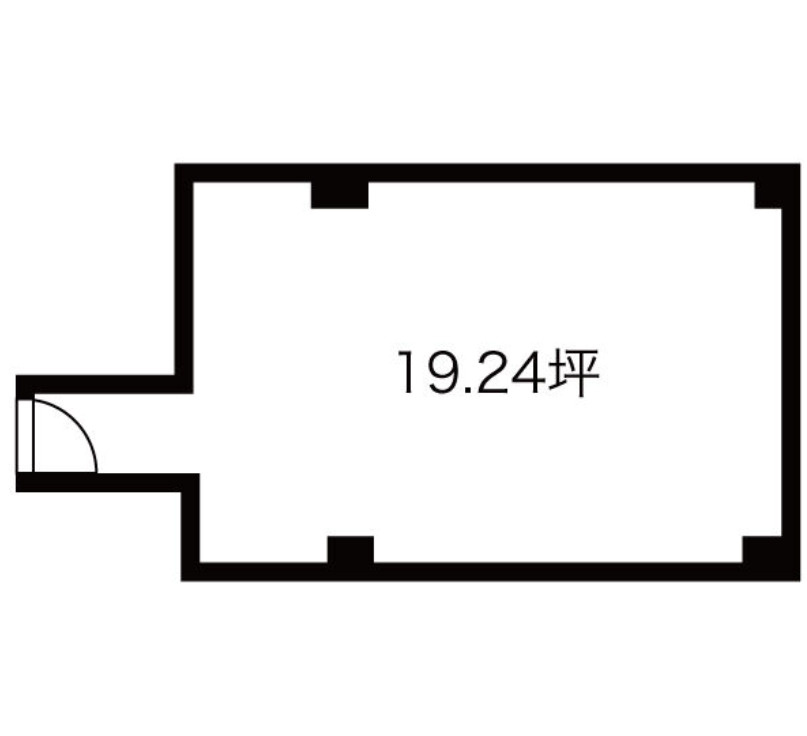 大阪市中央区瓦町２丁目の事務所の間取り