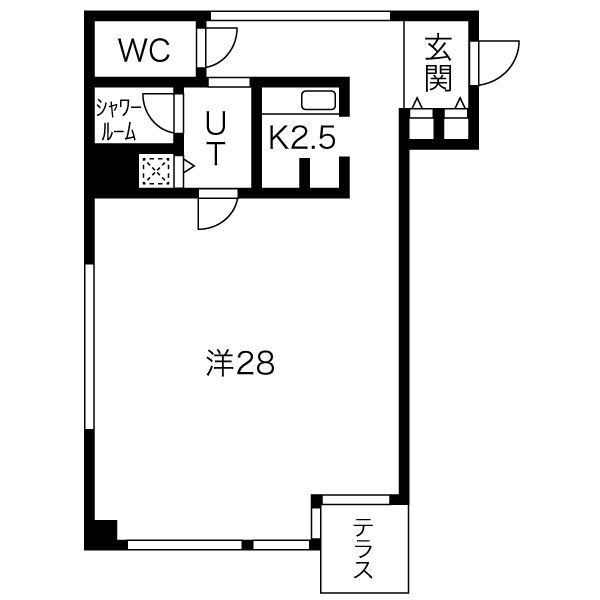 大阪市中央区南船場４丁目の店舗一部の間取り