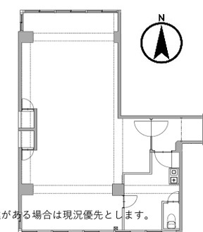 大阪市中央区西心斎橋１丁目の店舗事務所の間取り