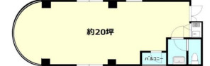 大阪市中央区南久宝寺町１丁目の事務所の間取り