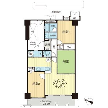 四季彩都いちょう館Ａ棟の間取り