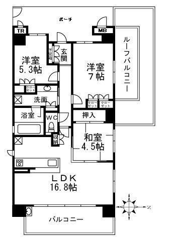 ブランズあびこの間取り