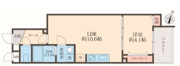 ミリアビタ習志野駅前の間取り