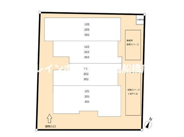 ミリアビタ習志野駅前の区画図