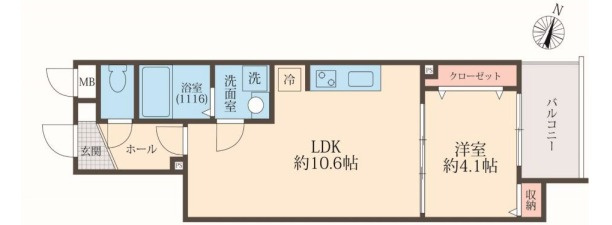ミリアビタ習志野駅前の間取り