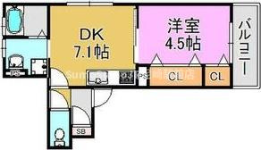 クリエオーレ福駅前の間取り