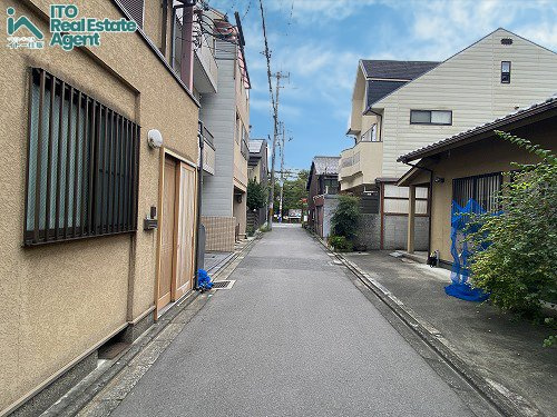 上京区硯屋町 新築戸建の前面道路含む現地写真