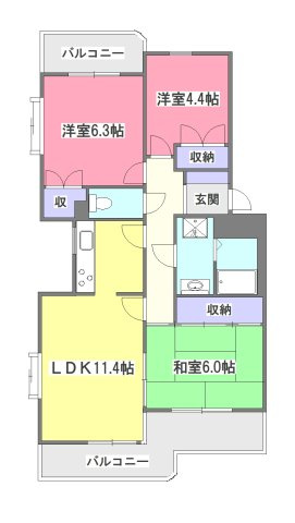 メゾン白亜館の間取り