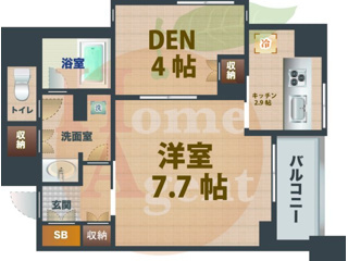 【間取り】 | ラクラス新中野 | 1K+Sのお部屋です。