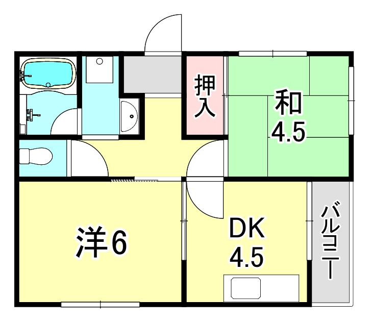 前田ハイツ上大市の間取り