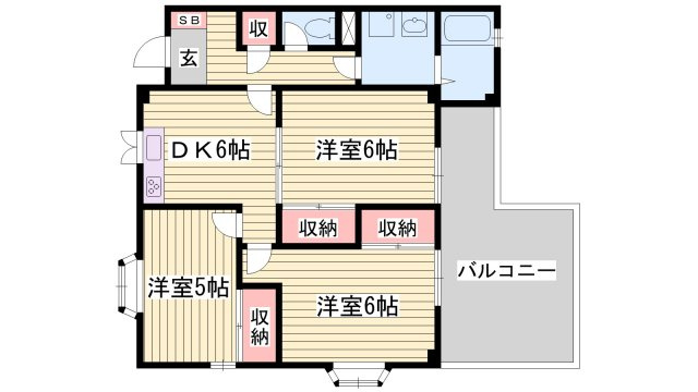 エナール北新在家の間取り