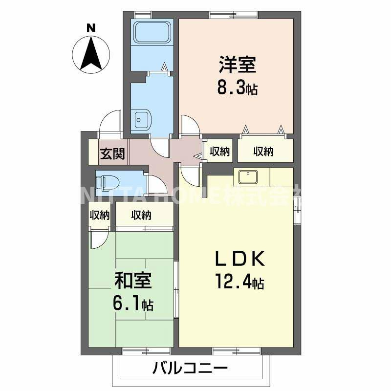 エヴァ・グリーンの間取り|最上階の角部屋◆室内収納たっぷり、外部物置も付いています☆