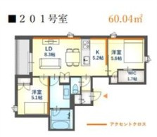 内代レジデンスサウスの間取り