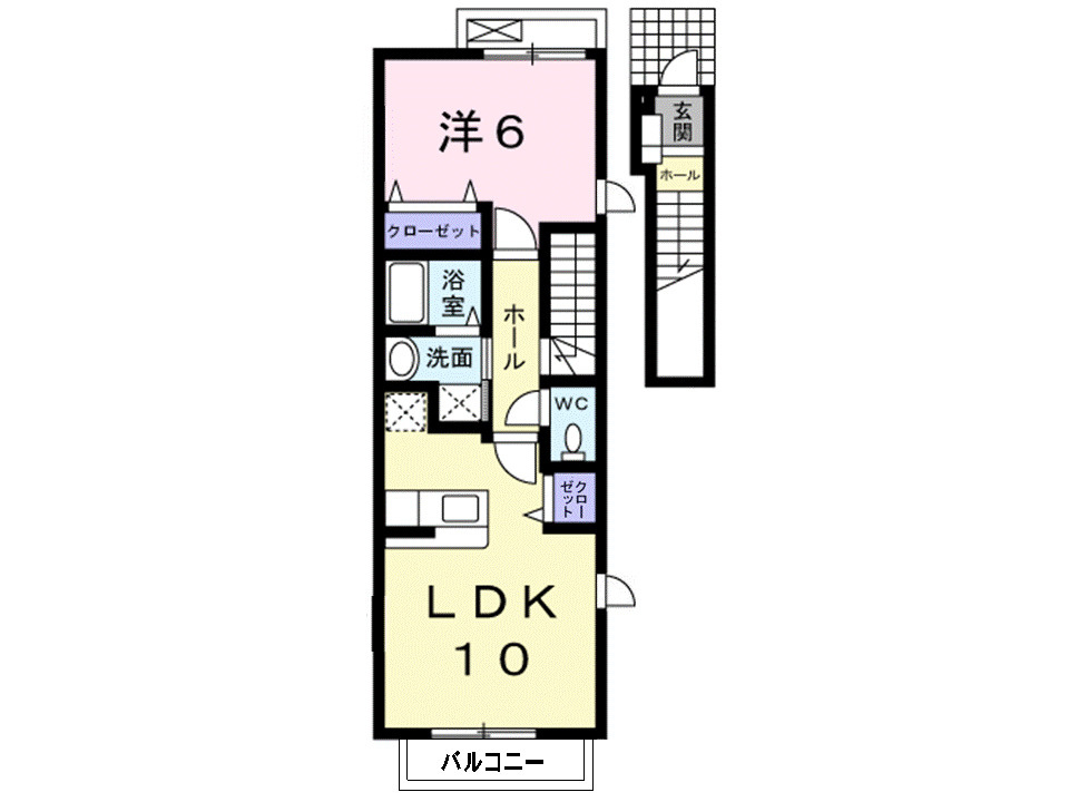 ドリームの間取り|1LDKです