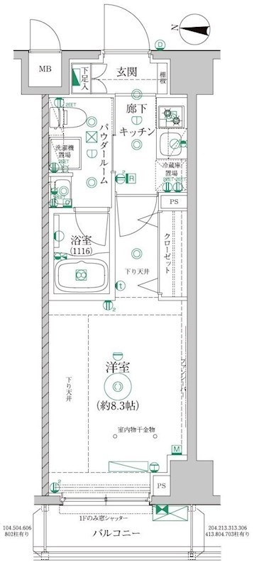 レアライズ清澄白河の間取り