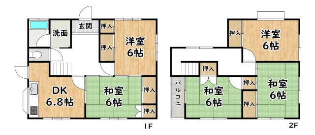 相生市赤坂２丁目/中古戸建の間取り