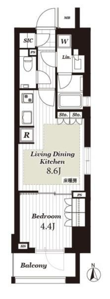 オープンレジデンシア飯田橋の間取り