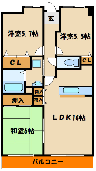 グランシャリオの間取り