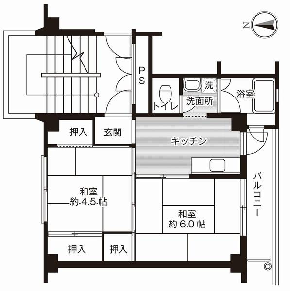 ビレッジハウス境港第二1号棟の間取り