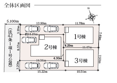 藤沢市用田４期　新築戸建　全３棟3号棟の区画図