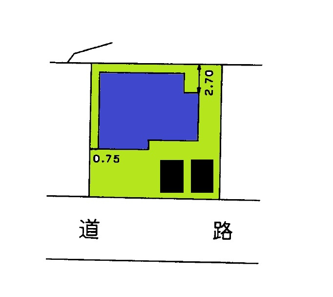 前橋市茂木町既存住宅の区画図