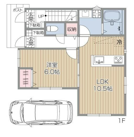 【間取り】 | ＧＡＲＤＥＮ　ＨＩＬＬＳ　上鷺宮 | 駐車場は別料金です　月額16000円