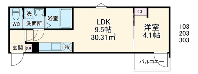 【間取り】 | GRADUS道場北Ⅱ