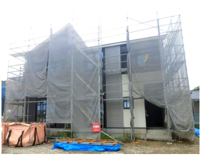 鳥栖市立石町１期　９号棟の外観|建築中です