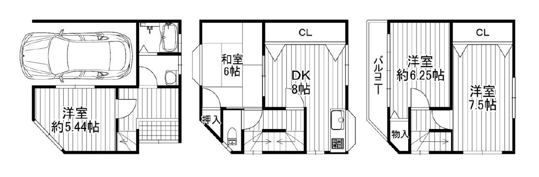 吉田5丁目　中古戸建の間取り