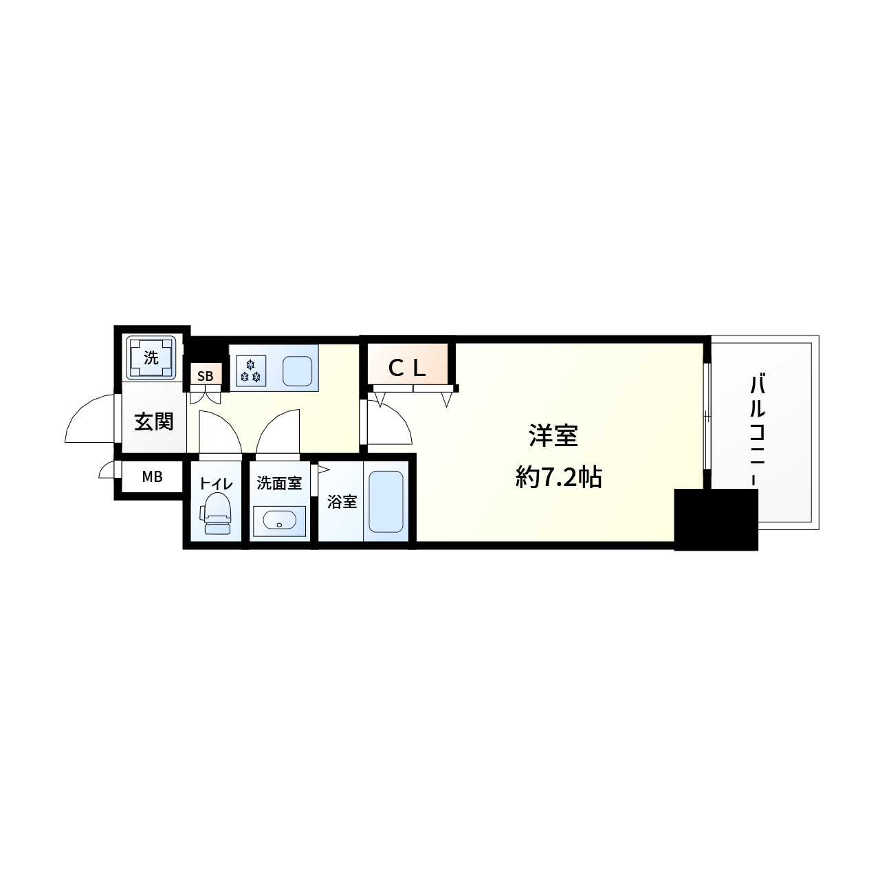 フォーリアライズ弁天町ノビアの間取り|フォーリアライズ弁天町ノビア　間取り